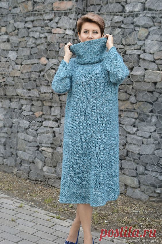 Платья на холодное время года, связанные спицами | ВЯЗАНИЕ СПИЦАМИ И КРЮЧКОМ | Яндекс Дзен