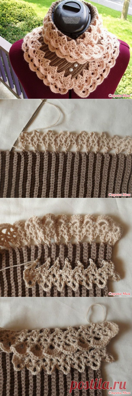 Ажурный воротник-шарфик Austen Lace Muffler - Вяжем вместе он-лайн - Страна Мам
