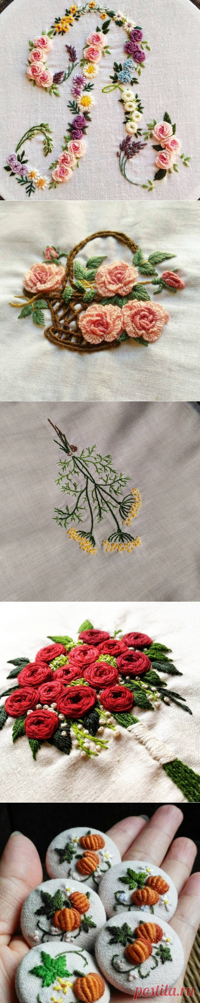 Идеи объемной вышивки: вкусные моменты жизни