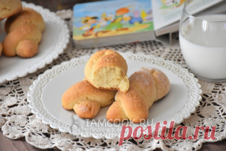 Косички творожные без масла