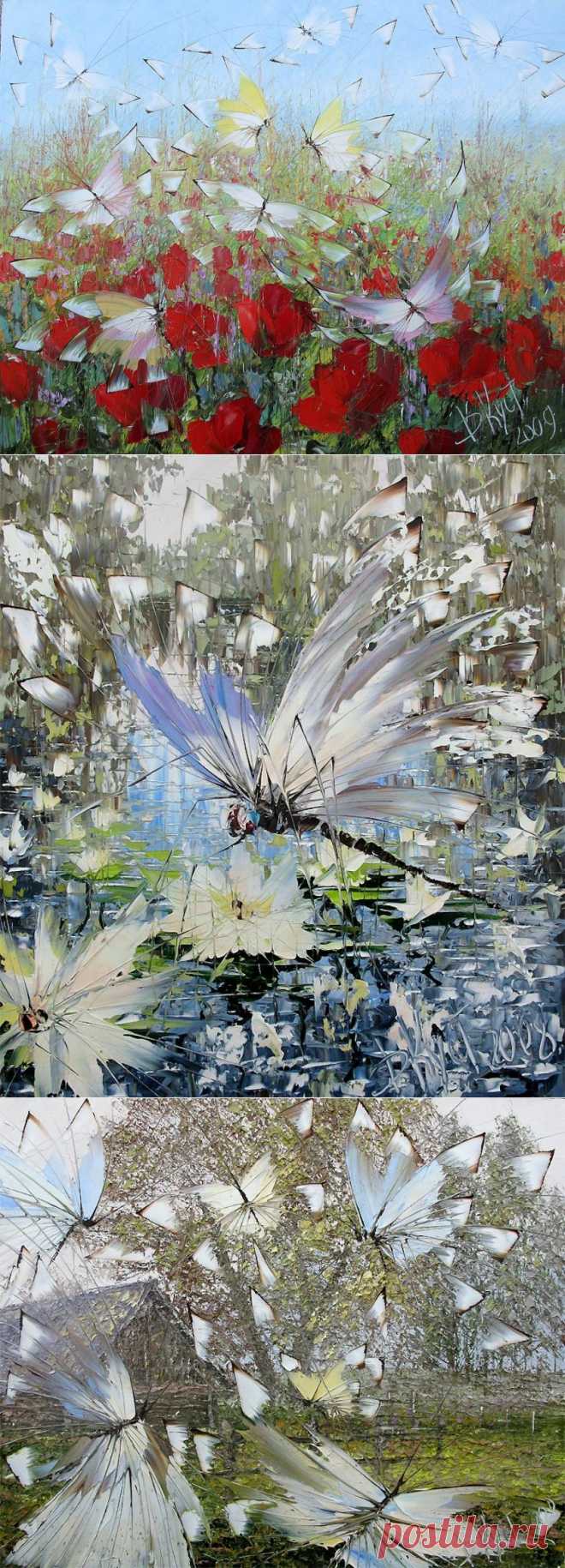 Картины мастихином от Дмитрия Кустанович... И нам ведь, с цветами, слова неважны Мы просто, как воздух, друг другу нужны...