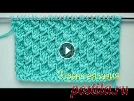 Узоры спицами. Лавандовое поле. Lavender field pattern. Простой узор для вязания тёплых вещей для детей и взрослых. Узор достаточно плотный. Раппорт узора 4 петли и 4 ряда. Для образца набираем количество п...