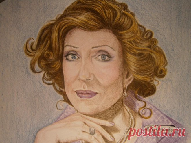 Лина Волоцкова "ИННА ЧУРИКОВА" акварел.каранд.