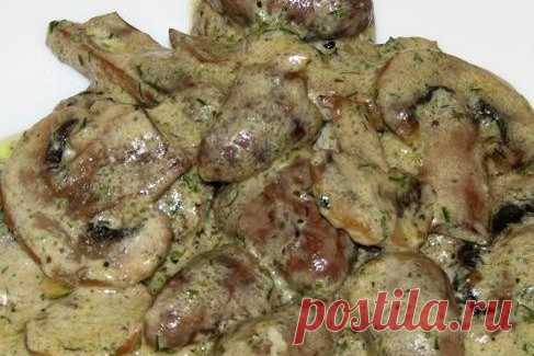 Куриные сердца в горчично-сырном соусе рецепт – Русская кухня: Основные блюда. «Еда»