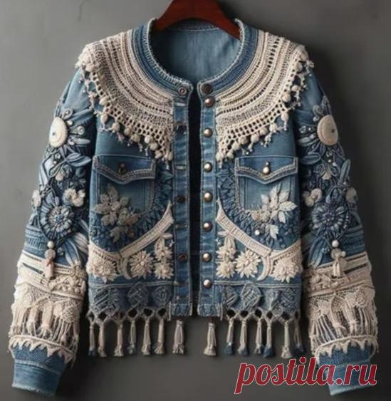 Сочетание джинсы с кружевами и вязаными узорами Сочетание джинсы с кружевами и вязаными узорамиНе все поймут...Но идеи для ценителей оригинальных вещей реально хороши.