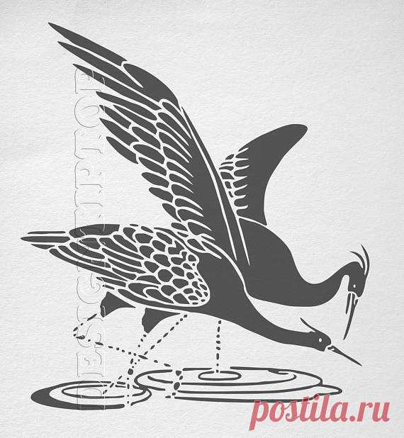 Crane SVG, print and cut, crane print, bird drawing, vinyl cutting, wall decor, bird svg, bird tattoo, bird wall art, bird sketch Crane silhouette, SVG, DXF, PNG, AI ,CDR, PDF, STUDIO print and cut files for tattoo design, t-shirt design, sticker, wall decor, scroll saw, car decal, embroidery pattern. Digital template/stencil files for use with Silhouette, Cricut and other Vinyl Cutters and printing machine. This
