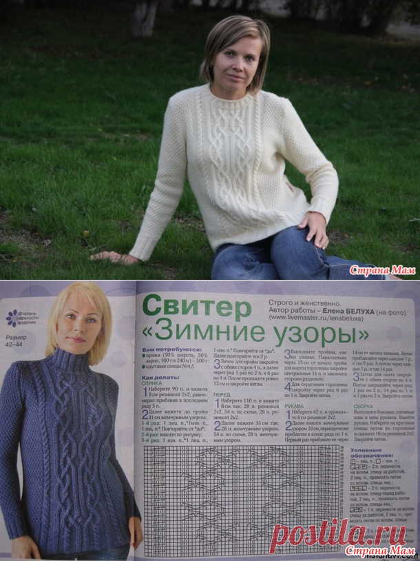 Свитер с аранами 