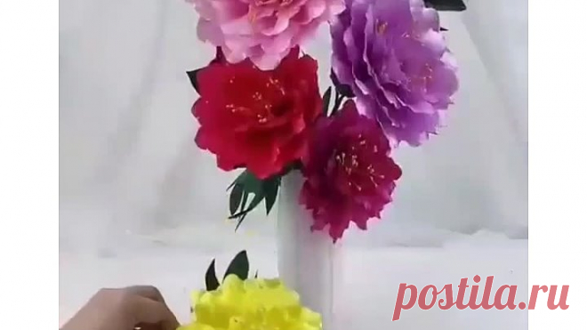 Красивый букет из лент