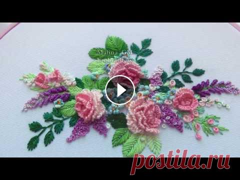 Цветочная Вышивка| Как вышить розы #malina_gm Цветочная Вышивка| Как вышить розы #malina_gm схема - В этом видео вы научитесь вышивать розу Вышивка подойдет как для одежды так и для домашнего деко...