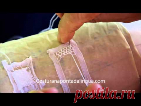 RENDA RENASCENÇA - PONTO ABACAXI/ ROCOCÓ OU MALHA - YouTube