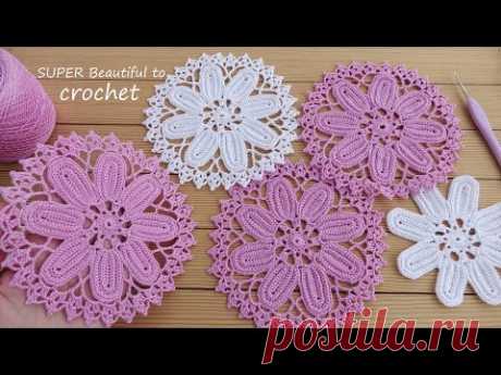 Очаровательные цветочные мотивы ВЯЗАНИЕ КРЮЧКОМ 🌸 SUPER Beautiful to CROCHET Motif Floral pattern