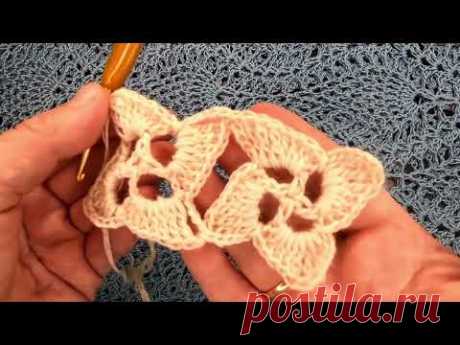 -Танцующие квадраты - безотрывный мотив крючком , crochet motifs (  узор № 459)