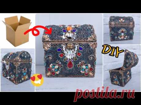 ИЗ КАРТОНА ЛАРЕЦ "ВОСТОЧНЫЕ СКАЗКИ" #diy #art #handmade