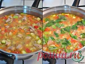 Диетический суп-гуляш с овощами и с индейкой - кулинарный рецепт