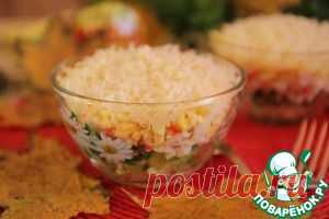 Слоеный салат "Вкуснющий" - кулинарный рецепт