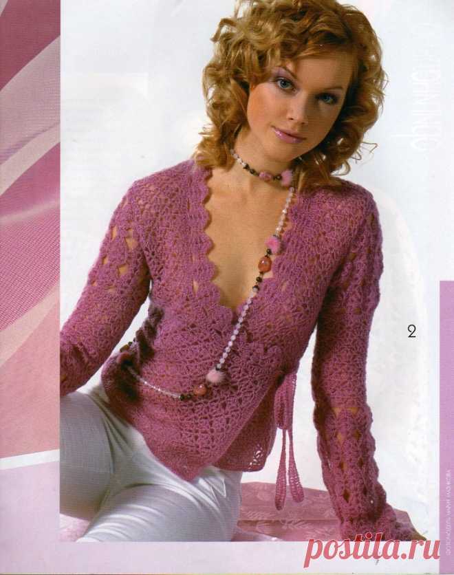 вязание кофты с запахом спицами - Поиск в Google
