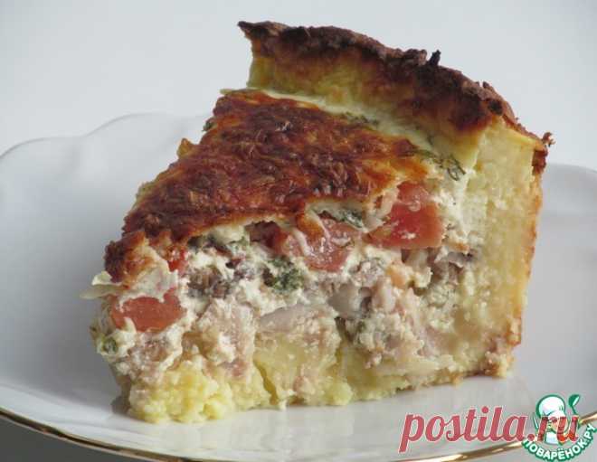 Открытый пирог с сельдью – кулинарный рецепт