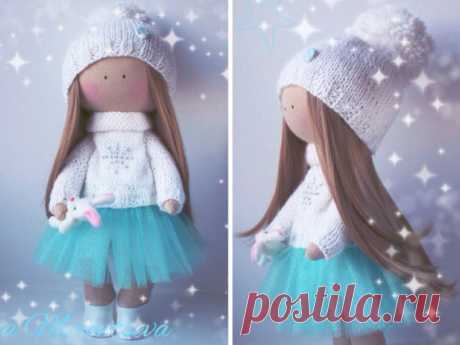 Handmade doll Fabric doll Tilda doll Textile by AnnKirillartPlace