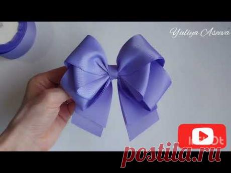 Стильный большой бант на зажиме #ручнаяработа #мастеркласс #банты