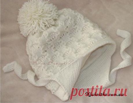 Шапочка детская «зимняя сказка» (Вязание спицами) | Журнал Вдохновение Рукодельницы
