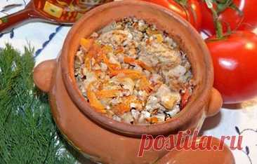 Гречка со свининой в горшочке — Домашняя кулинария