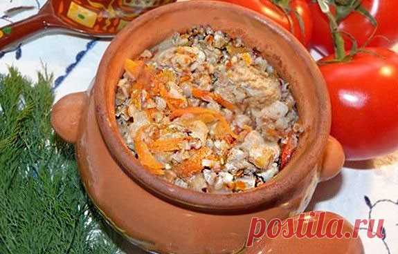 Гречка со свининой в горшочке — Домашняя кулинария