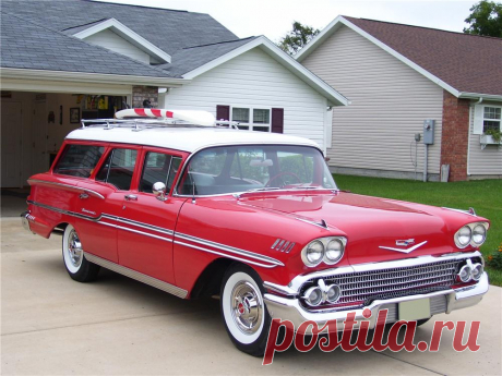 1958 CHEVROLET BROOKWOOD STATION WAGON81457-Barrett-Jackson Auction Company - крупнейшие в мире коллекционные Автомобильные аукционы Продан* на Скоттсдейл 2010-Лот #431 1958 Шевроле БРУКВУД универсал