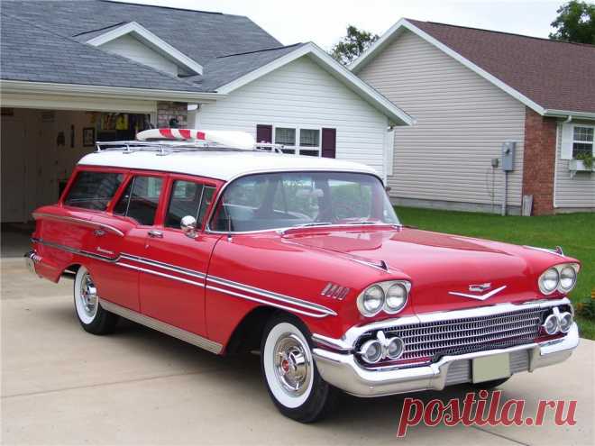 1958 CHEVROLET BROOKWOOD STATION WAGON81457-Barrett-Jackson Auction Company - крупнейшие в мире коллекционные Автомобильные аукционы Продан* на Скоттсдейл 2010-Лот #431 1958 Шевроле БРУКВУД универсал