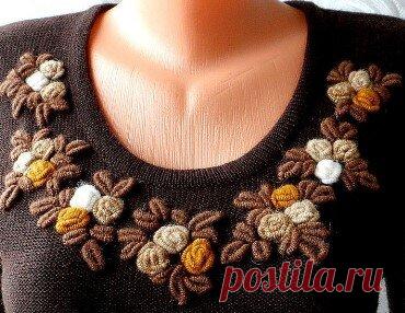 Вязать легко и просто. Маленькие секреты чудесных узелков для изысканной вышивки по вязаному полотну. | Вязалки Веселого Хомяка | Дзен