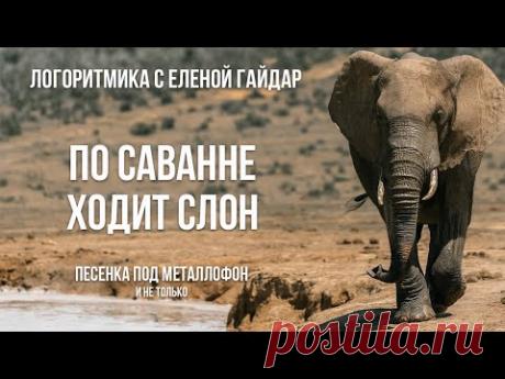 Логоритмика. Игра на детских музыкальных инструментах. Песенка-попевка "По саванне ходит слон"