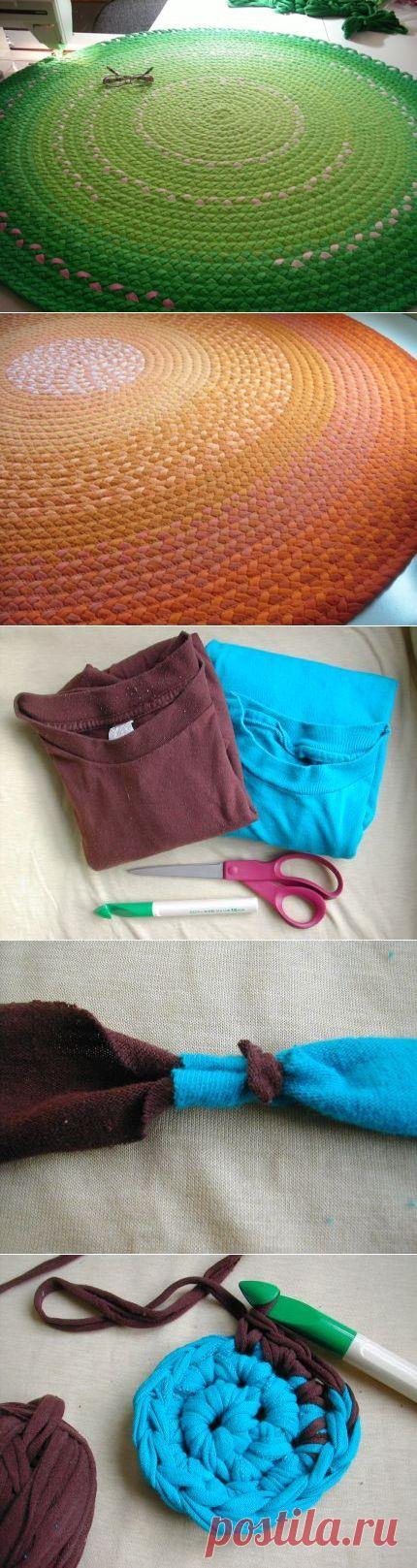 Коврики из футболок своими руками