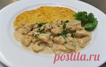 Курица с грибами в сливочном соусе / Блюда из курицы / TVCook: пошаговые рецепты с фото