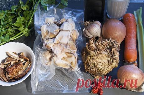 Грибной суп с сельдереем