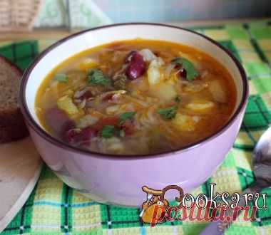Щи из квашеной капусты с фасолью и яблоком фото рецепт приготовления