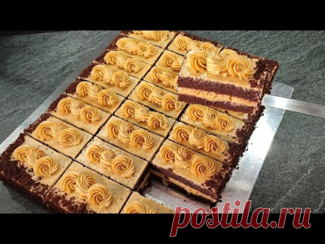 Самые быстрые и вкусные нарезные пирожные СНИКЕРС! Домашний вариант! Бюджетно и очень просто!