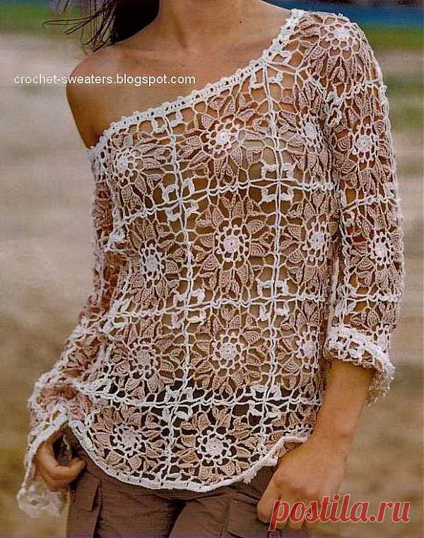 Crochet Sweater: Women's Sweater - Crochet Sweater Free Pattern - Gorgeous