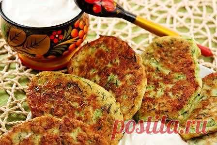 Оладьи кабачковые с укропом и сыром
