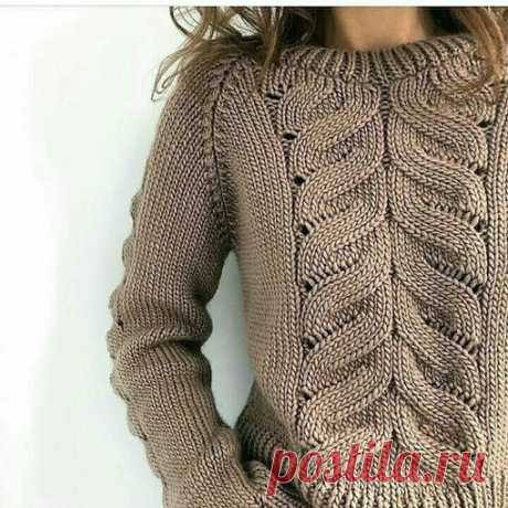 Красивый узор спицами. Сохраняем себе.