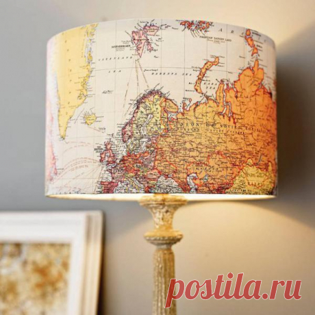 Винтажный торшер &amp;quot;Карта мира&amp;quot;. $75 USD