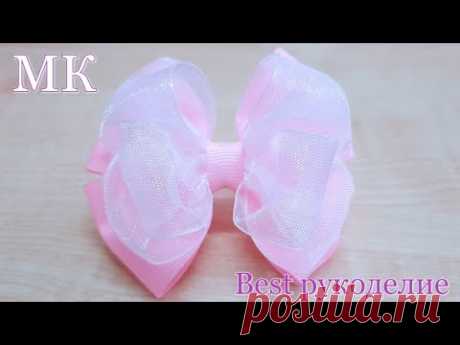 Мастер-класс ✿ Бантики из репсовой ленты и органзы ✿ Субтитры