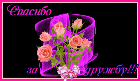 Спасибо за дружбу!!!