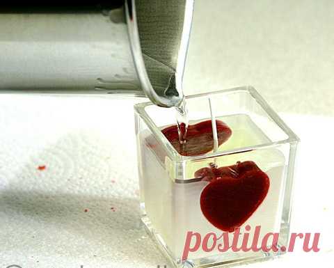 DIY Vela Decorativa Con detalle Corazón