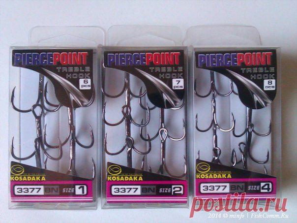 Крючок KOSADAKA 3377 тройник № 4 / Богатая добыча