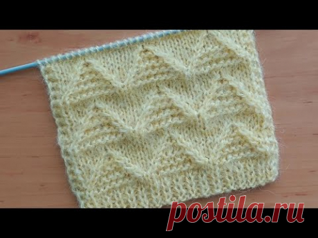 Красивый👍 узор спицами для кардигана, свитера, мужского пуловера, жакета .