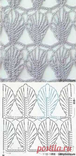 Узор для вязания крючком №300 - Вязание крючком. Узоры