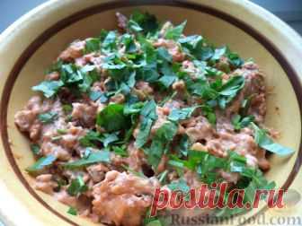 Рецепт: Бефстроганов из печени на RussianFood.com
