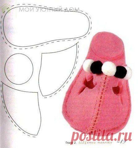 ​Разные выкройки тапочек