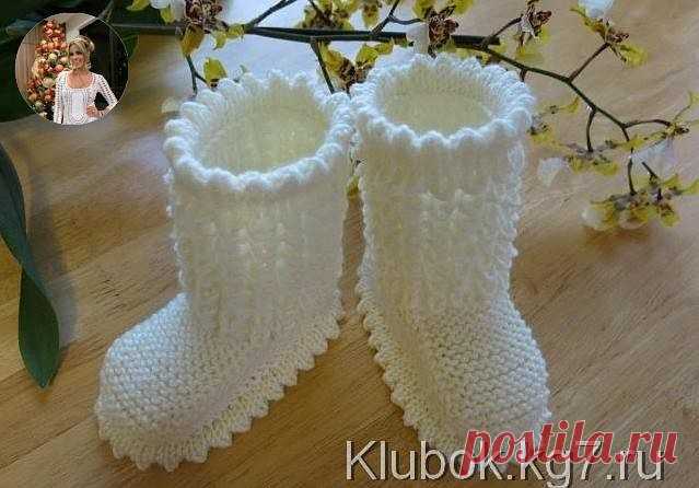 Сапожки спицами