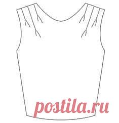 Перенос нагрудной вытачки в группу вытачек в плечевом шве