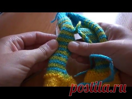 Самый лучший шов для вязаных деталей (матрасный).
